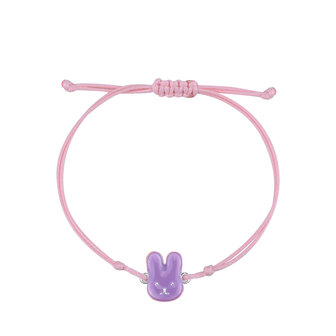 Purple enamelled rabbit bracelet