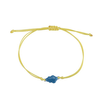 Blue enamelled cloud bracelet 