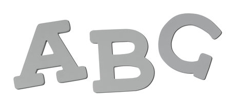 Wooden Letters Grey