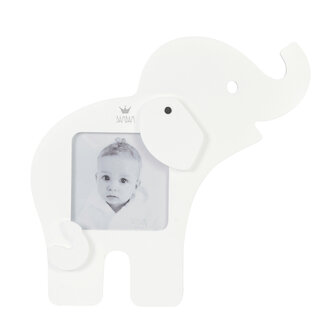 White Picture Frame Elephant in Giftbox