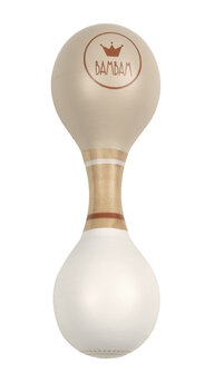 Eco Friendly Wooden Maracas Beige in Giftbox