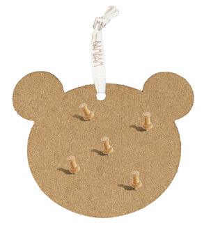 Cork Bear pin board including 5 pins