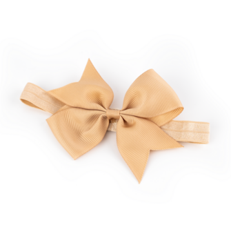 Hair band - Bow - Beige