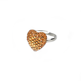 Busy Lizzie - Ring - Sparkle - Heart - Gold