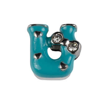 Letter 8mm - Style 18 - U - Colored w. Bowtie