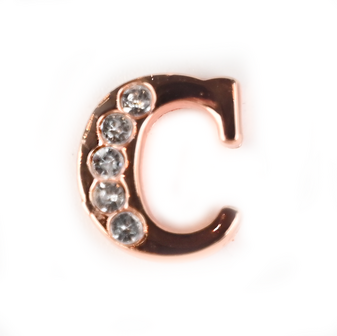 AB - C. rose color w. stones on one side