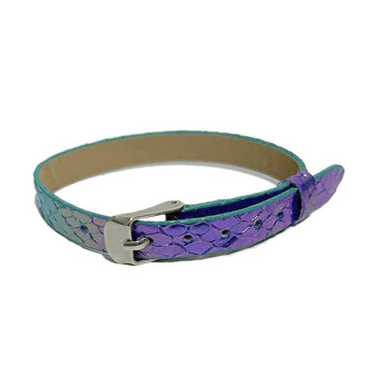 Bracelet - 8mm - Lizard metallic - Dark blue