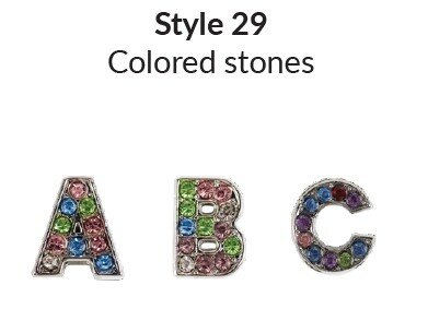 AB - 6mm J w. Colored Stones