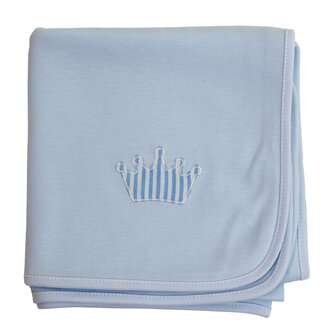 Blue crown cotton blanket 67x67cm