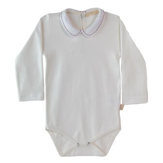 Body white, purple stiches 6m