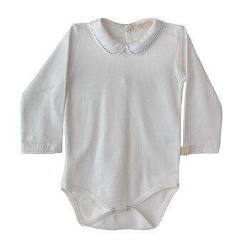 Body white, navy stiches 6m