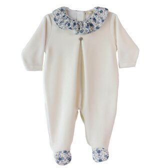Velours ivory pyama flower collar 1m