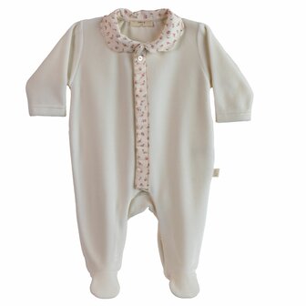 Velours ivory pyama flora 1m