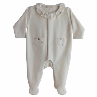 Velours pyama Birdy pink detail 1m
