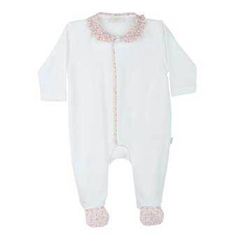 Cotton ivory babygrow Meadow 1m