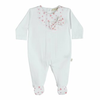 Cotton babygrow petals with bow 1m