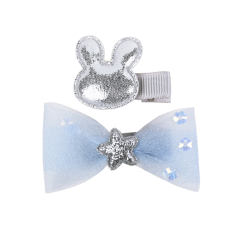 BL - Hair Clips - Bunny - Light Blue