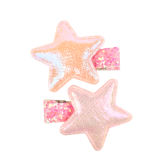 BL - Hair Clips - Star - Powder Pink