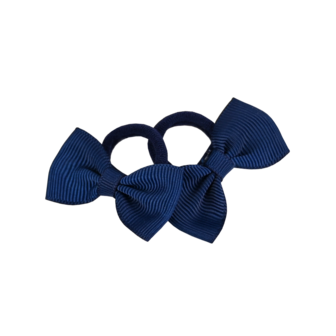BL - Mini Elastics - Bow - Dark Blue