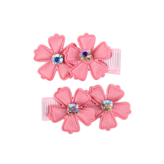 BL - Hair Clips - Flower with Rhinestone