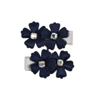 BL - Hair Clips - Flower with Rhinestone