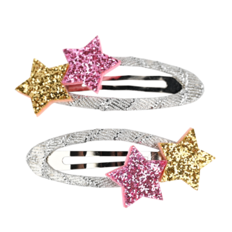 BL - Barettes - Stars - Pink Gold