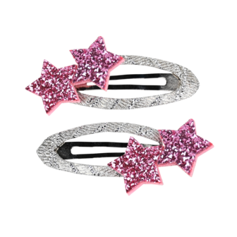 BL - Barettes - Stars - Pink