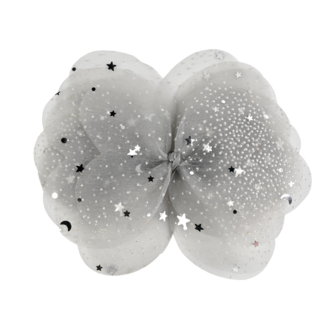 BL - Hair Clip - Organza Bow - Silver