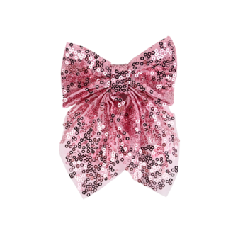 BL - Hair Clip - Sequin Bow - Pink