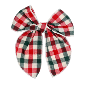 BL - Hair Clip - Bow - Checked