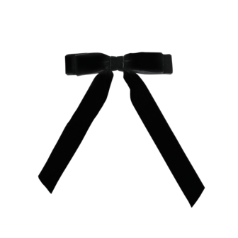 BL - Hair Clip - Velvet Bow  - Black