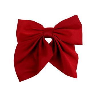 BL - Hair Clip - Silk Bow - Red