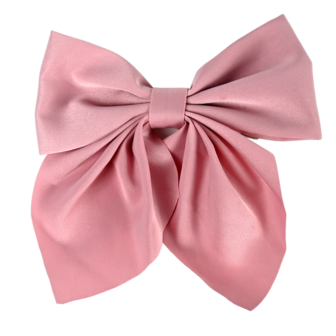 BL - Hair Clip - Silk Bow - Powder Pink