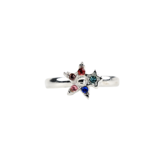 Ring - Rhinestone - Star - Multicolor