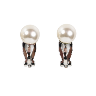 BL - Clip earrings - Pearl - White