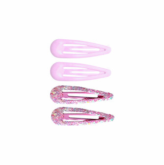 BL - Barrette - Glitter/plain - Light pink