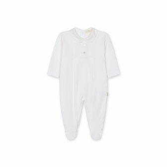 White Cotton babygrow Jubilee - 1m