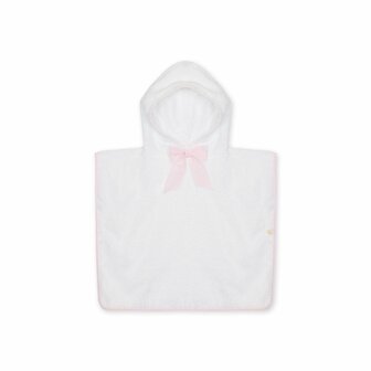 Hooded bath poncho - Hello Sea pink detail