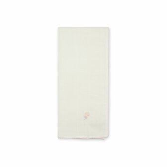 Nursery tetra blanket  with pink detail 67x67cm