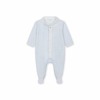 Blue Cotton babygrow  - 1m