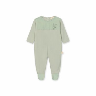 Cotton babygrow mint Bunny - 1m