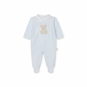 Blue cotton babygrow Teddy &amp; Me - 1m