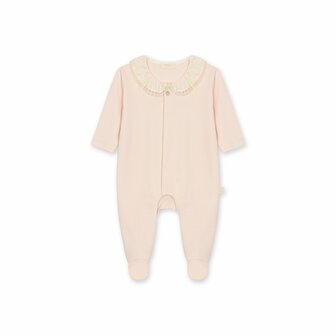 Peach cotton babygrow - 1m
