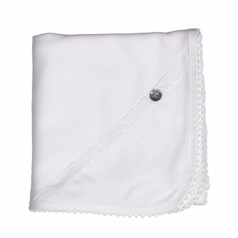Baby Gi cotton blanket - lace detail  67x67cm