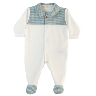 Ivory velours flowery pyama 1m