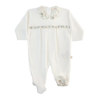 Ivory velours pyama Sirley frilly detail 1m