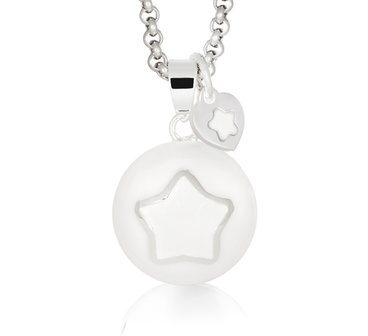 Harmony Ball White enamelled with star