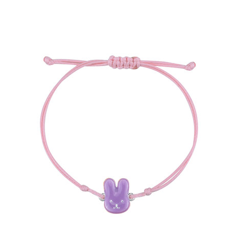 Purple enamelled rabbit bracelet 