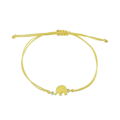 MAMIJUX - Yellow Enamelled elephant bracelet