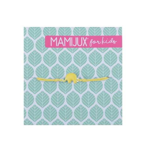 MAMIJUX - Yellow Enamelled elephant bracelet